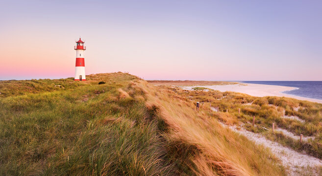 Leuchtturm List-Ost, Ellenbogen, Sylt, Schleswig-Holstein, Deutschland