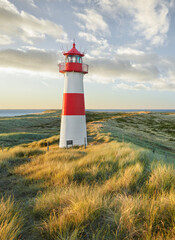 Leuchtturm List-Ost, Ellenbogen, Sylt, Schleswig-Holstein, Deutschland