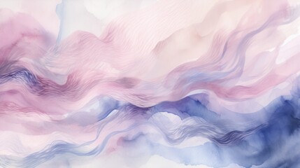 Fototapeta na wymiar Lavender Whisper: Soft pink and blue watercolor strokes whisper with a hint of lavender, evoking a sense of calmness and grace in design compositions.