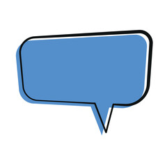 Blue Speech bubble or chat bubble doodle design