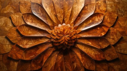 Light Brown Wood Marquetry Sunburst Patter, Background HD, Illustrations