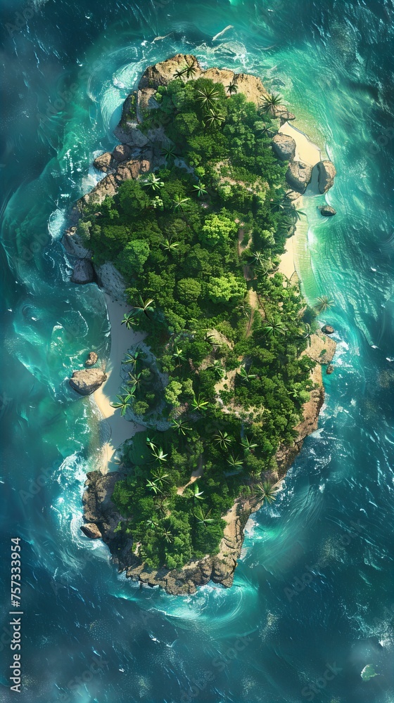 Poster view of island