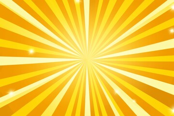 Energetic sunburst background with golden yellow beams. Luminous and dynamic.