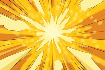 Fototapeta premium Sunburst background with mellow yellow rays