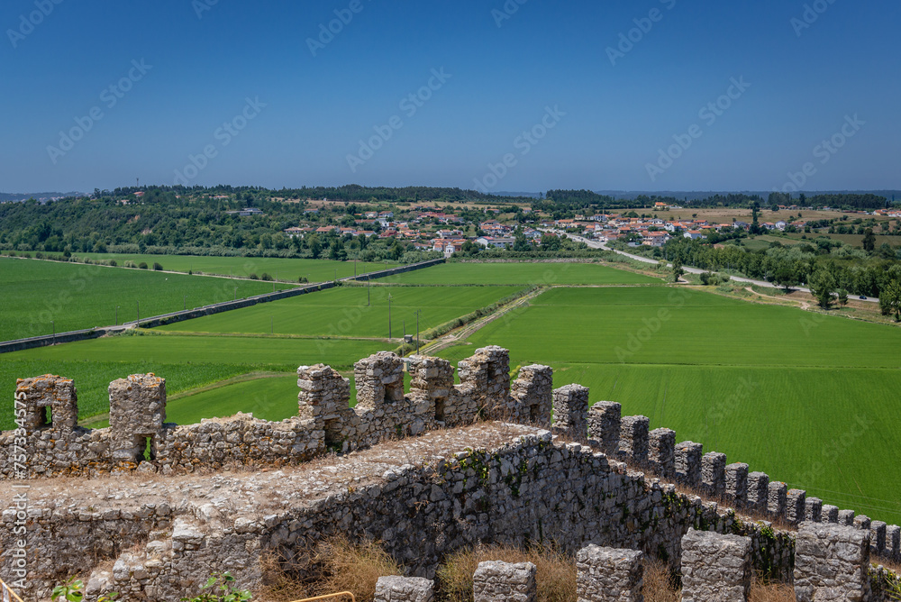 Wall mural Walls of Castle in Montemor-o-Velho town, Coimbra District of Portugal