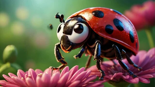 cartoon ladybug cute funny