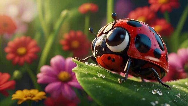  cartoon ladybug cute funny