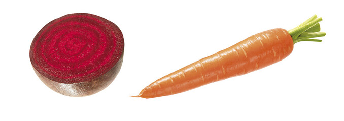 Karotte und rote Beete