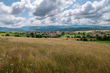 Fototapeta na wymiar The Landscape of the Carpathian Mountains in Romania