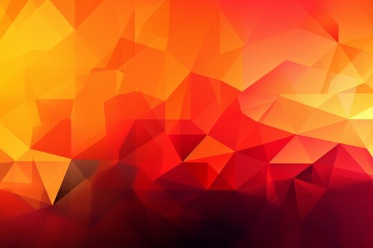 Radiant Abstraction: Radiate warmth and vibrancy with this yellow, orange, and red geometric abstract background, offering a dynamic and eye-catching element for enhancing various design projects.
