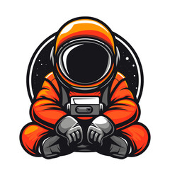 Vector esports logotype astronaut on white background, logo astronaut, icon astronaut, sticker astronaut, symbol astronaut, emblem astronaut, cosmonaut, spaceman