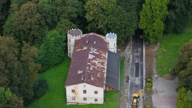 Beautiful Palace Bircza Bircza Aerial View Poland