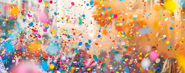 Confetti shower celebration explosion - obrazy, fototapety, plakaty
