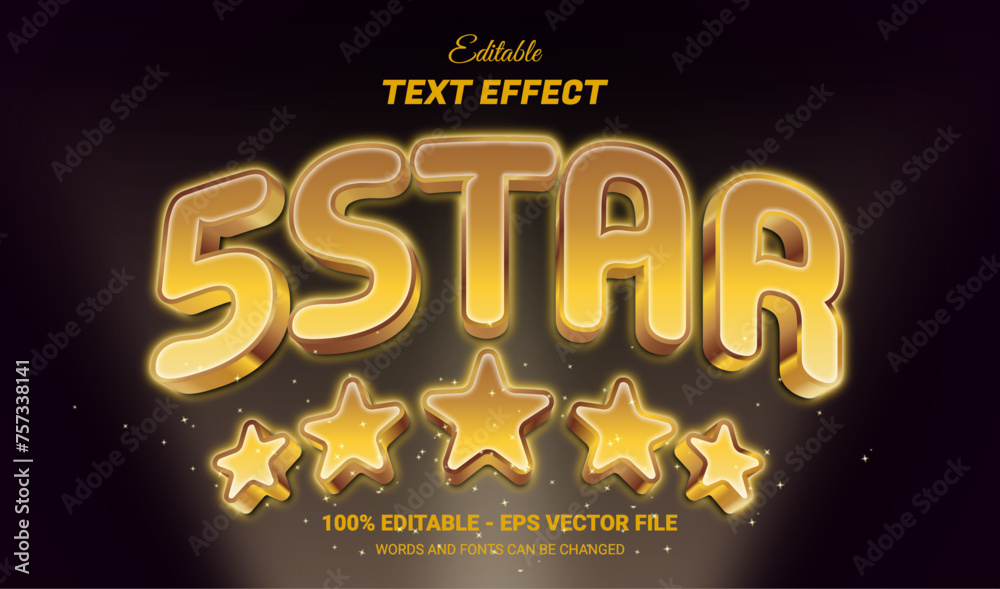 Canvas Prints 5star editable text effect