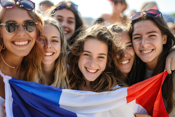 french soccer fans with flag