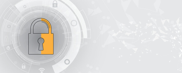 Cyber security and information or network protection. Future cyber technology web services for business and internet project