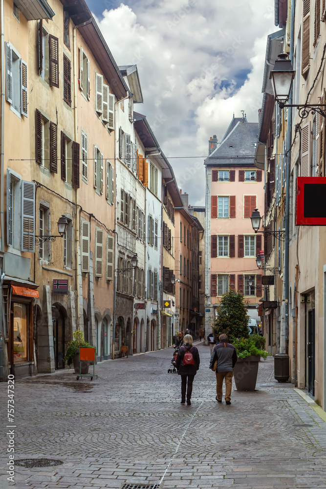 Wall mural Street in Chambery, France