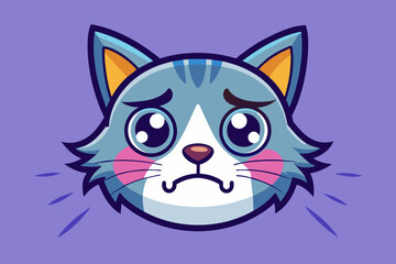 Sad cat vector illustration