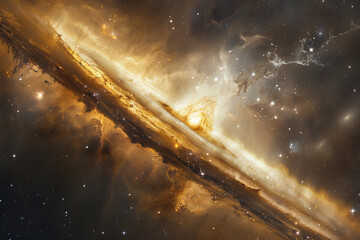 Majestic Cosmic Splendor: A Dazzling Universe in a Single Banner - obrazy, fototapety, plakaty
