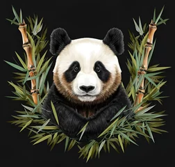 Foto op Plexiglas panda with bamboo © Mark