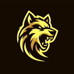 Roaring Wolf Head Vector Design