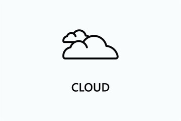 Cloud icon or logo sign symbol vector illustration