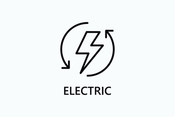 Electric icon or logo sign symbol vector illustration
