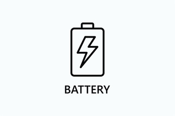 Battery icon or logo sign symbol vector illustration