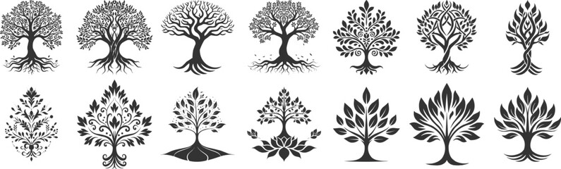 Tree of Life vector clipart: versatile, and perfect for nature-themed designs - obrazy, fototapety, plakaty