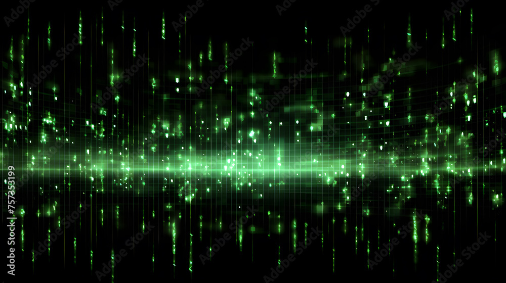 Poster binary code tech background