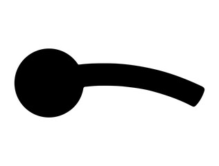 Door handle silhouette vector art