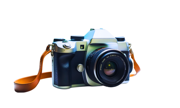 Old vintage film camera isolated on transparent background. Vector isolate old camera for design. png.