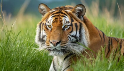 Fototapeta premium Tiger in grass