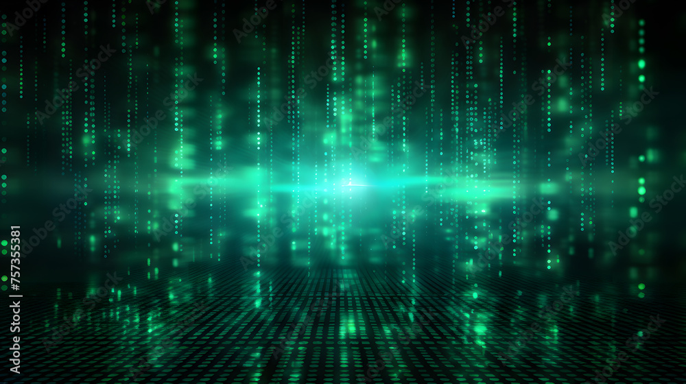 Aufkleber binary code tech background