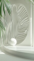 Create a design that blends clean lines with organic shapes