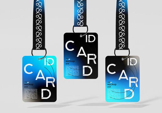 Corporate Badge ID Card Mockup