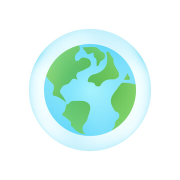 Drop of Water and World. Save Water or Save the World Concept.  World Water Day and Environment day. Vector Illustration.
