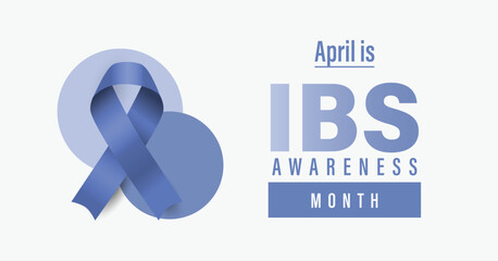 Irritable bowel syndrome (IBS) awareness month observed in April campaign banner template.