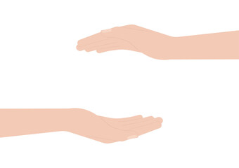 Hand. Gesture of Empty Hand Holding Something. Vector Illustration.	