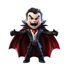 Obraz premium Wicked cartoon dracula realistic 3d
