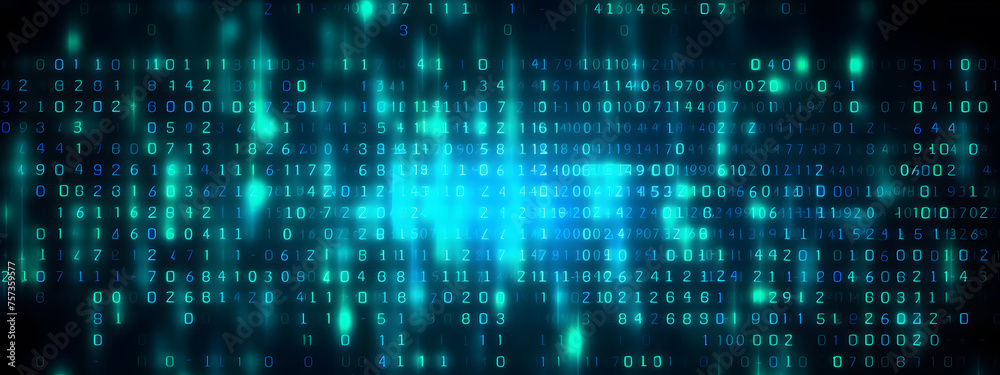 Poster binary code tech background