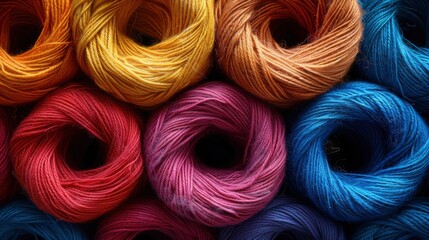Tangled Colorful Cotton Threads, Background HD, Illustrations