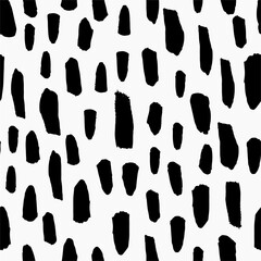 Grunge vertical bold brushstrokes hand drawn vector seamless pattern. Vertical dry paint brush stripes handdrawn background. Minimal abstract texture. Simple black ink wallpaper, textile print idea