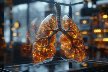 A mock-up of human Lungs. Surreal view of human respiratory organs