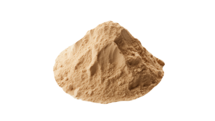 Heap of sand beach cutout. Isolated sand beach on transparent background