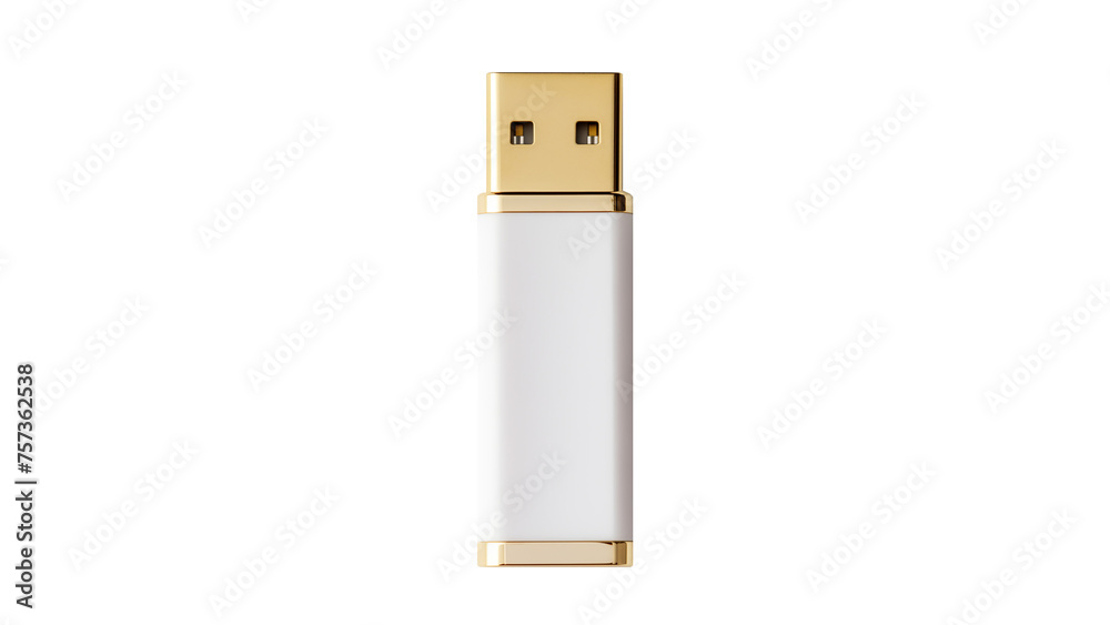 Wall mural usb stick cutout. isolated memory stick on transparent background