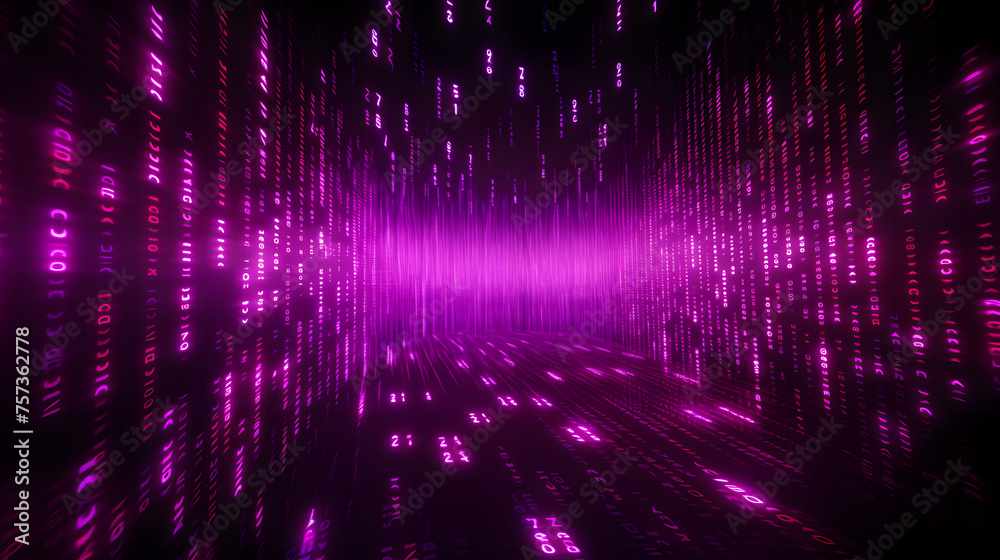 Poster binary code tech background