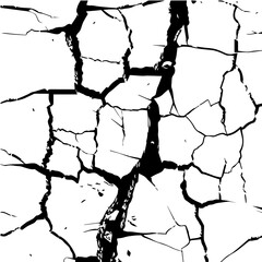 Black Cracked Wall Texture Vector