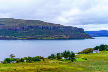 Fototapeta na wymiar Loch Bay, and Waternish peninsula, the Isle of Skye