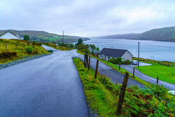 The village Carbost, in the Isle of Skye
